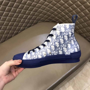 DIOR B23 HIGH-TOP SNEAKER IN BLUE DIOR OBLIQUE - CD29