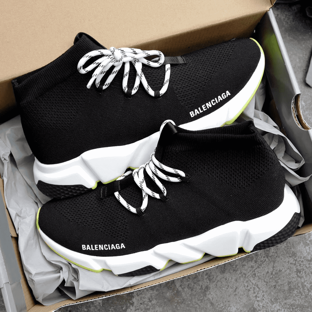 Kindness taxi Yeah BALENCIAGA SPEED TRAINER LACE UP BLACK WHITE - BB16 - We Replica! - Best  Replica Website