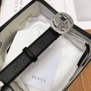 GUCCI INTERLOCKING-G LEATHER BELT