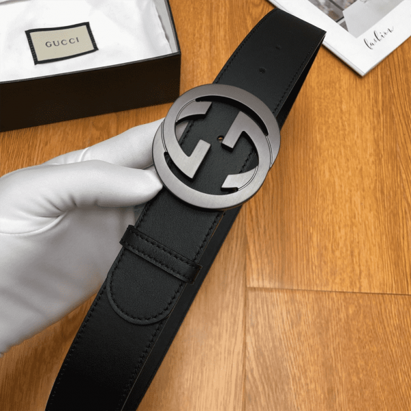 GUCCI INTERLOCKING-G LEATHER BELT