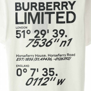 Burberry White Carrick Coordinate T-Shirt - BBRS09