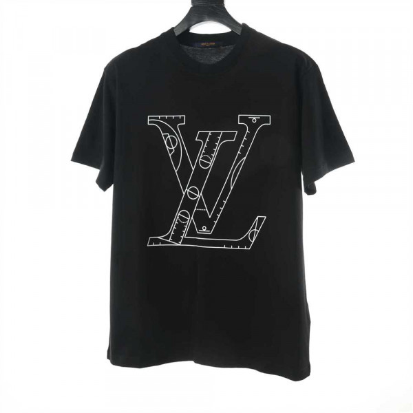 Louis Vuitton NBA Front And Black Print T-Shirt - LSVTS01