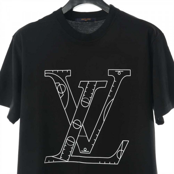 Louis Vuitton NBA Front And Black Print T-Shirt - LSVTS01