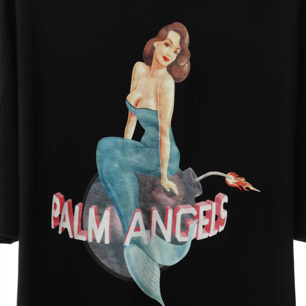 PA Cotton Embroidered Mermaid Double Layered T-Shirt With Print - PA26
