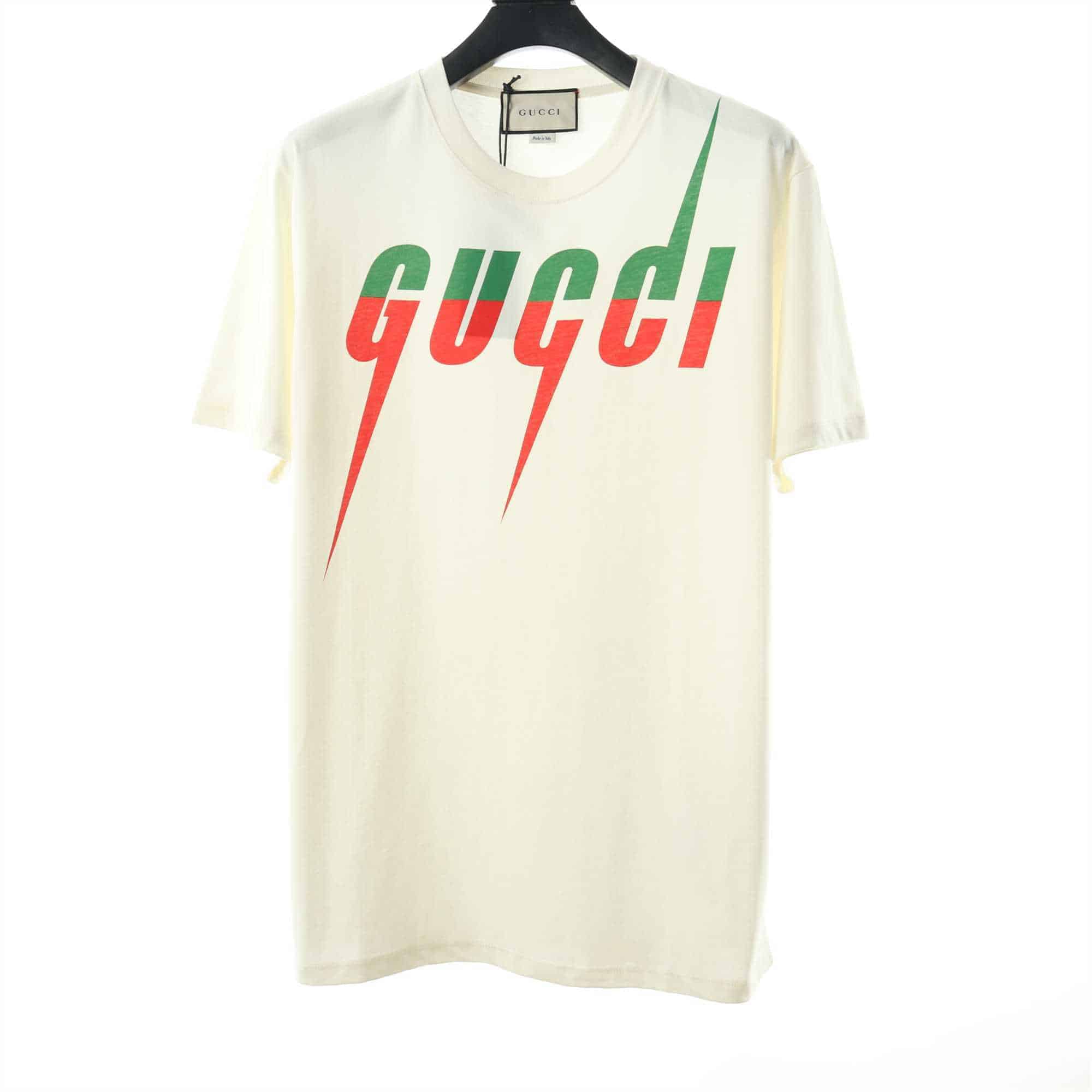 wool Manuscript Illusion T-Shirt With Gucci Blade Print - GCS010 - We Replica! - Best Replica Website