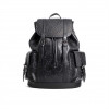 GG EMBOSSED BACKPACK IN BLACK LEATHER