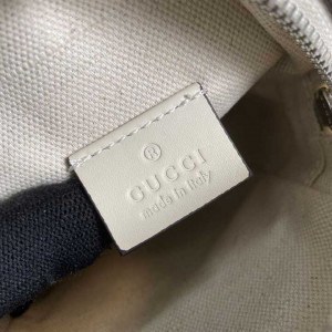 GG EMBOSSED MINI BAG IN WHITE LEATHER