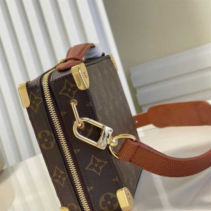 M45785 LOUIS VUITTON X NBA HANDLE TRUNK MONOGRAM COATED CANVAS TEXTILE LINING IN BROWN