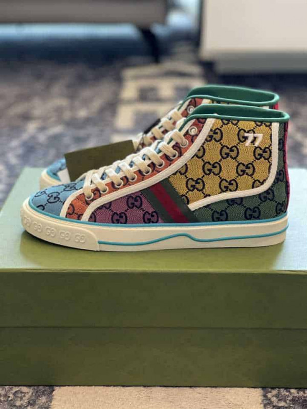 Men's Gucci Tennis 1977 GG Multicolor high-top - Gcc056