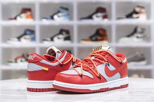NIKE DUNK LOW OFF-WHITE UNIVERSITY RED - NK28