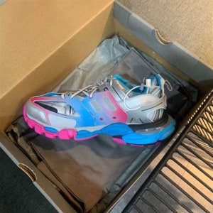 BALENCIAGA TRIPLE S CLEAR SOLE SNEAKERS IN PINK - BB61