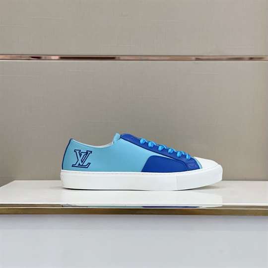 Louis Vuitton Tattoo Sneakers Blue Grained Calf Leather - LSVT113