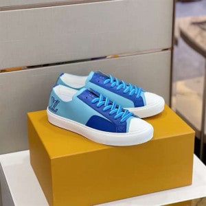 Louis Vuitton Tattoo Sneakers Blue Grained Calf Leather - LSVT113