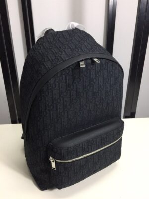 DIOR RIDER BACKPACK BLACK DIOR OBLIQUE JACQUARD - DR004