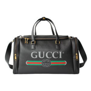 GUCCI RETRO LOGO PRINT LEATHER DUFFLE BAG - GC56