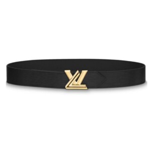 LOUIS VUITTON EPI LEATHER LV TWIST 40MM BELT M0068W BLACK - B0141