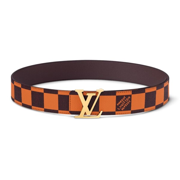 LOUIS VUITTON LV INITIALES 40MM REVERSIBLE BELT ORANGE - B114