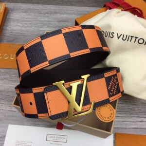 LOUIS VUITTON LV INITIALES 40MM REVERSIBLE BELT ORANGE - B114