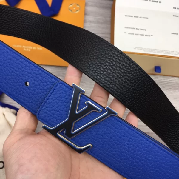 LOUIS VUITTON OPTIC 40MM REVERSIBLE BELT BLUEBLACK - B0136