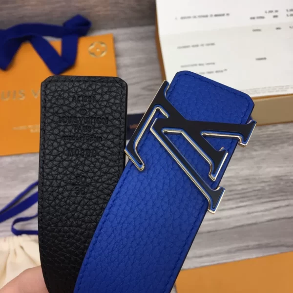 LOUIS VUITTON OPTIC 40MM REVERSIBLE BELT BLUEBLACK - B0136