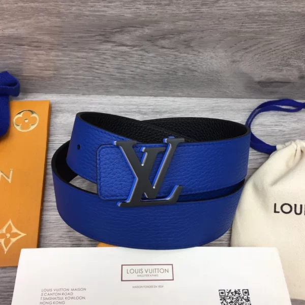 LOUIS VUITTON OPTIC 40MM REVERSIBLE BELT BLUEBLACK - B0136