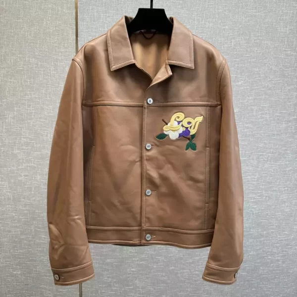 Louis Vuitton Embroidered Leather Blouson Jacket - LC021