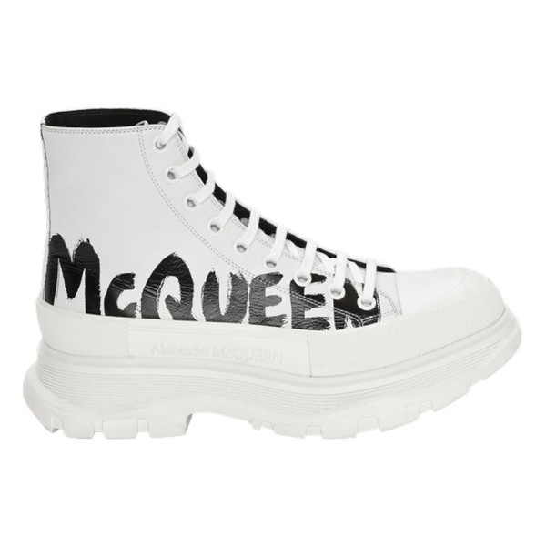 ALEXANDER MCQUEEN MEN'S TREAD SLICK BOOT IN WHITE - AM44