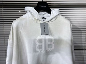 Balenciaga Crypto Hoodie Medium Fit In White - SBH023