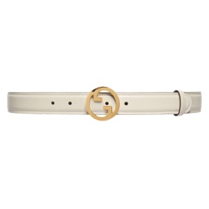 GUCCI BLONDIE BELT IN WHITE LEATHER - B0152