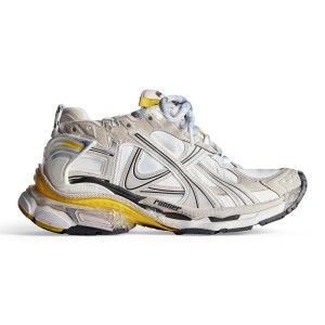 BALENCIAGA RUNNER SNEAKER IN GREY, WHITE, BLACK AND YELLOW - BB233