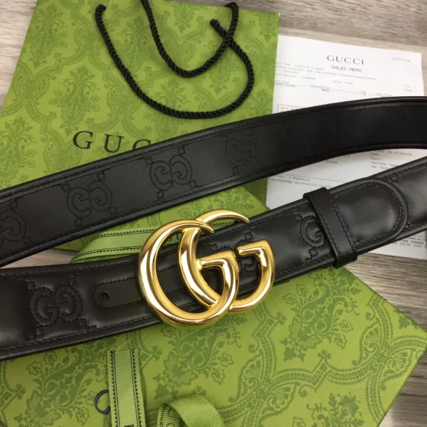 GG MARMONT MATELASSÉ WIDE BELT - B0186