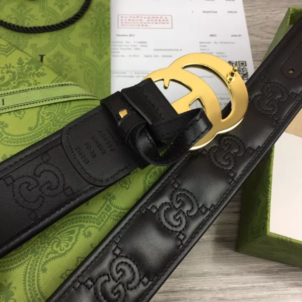 GG MARMONT MATELASSÉ WIDE BELT - B0186