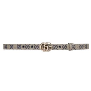 GG MARMONT THIN BELT BEIGE AND BLUE ORIGINAL GG CANVAS - B0181