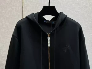 Louis Vuitton Embroidered Jersey Zip Through Hoodie - SLV055