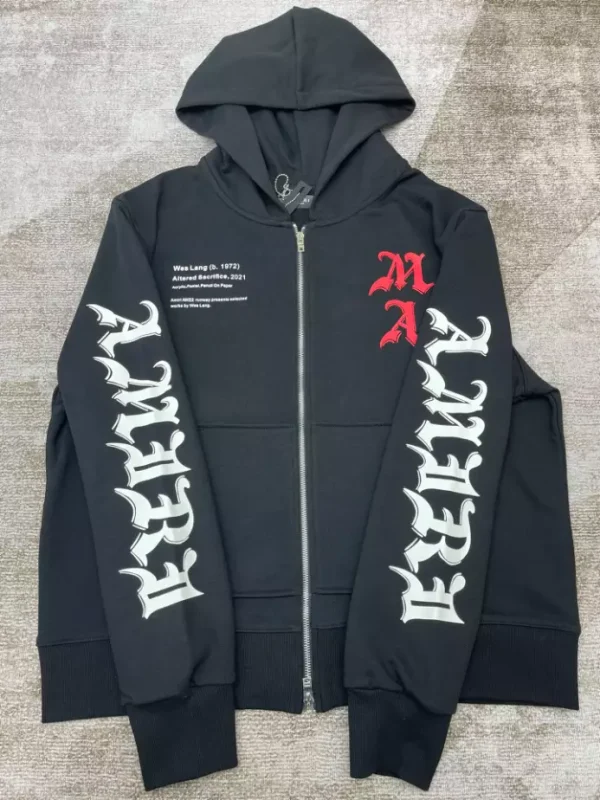 Amiri Ma Core Logo Zip Hoodie - SAV004