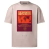 EMBELLISHED GRAPHIC COTTON T-SHIRT IN BROWN - LSVT0276