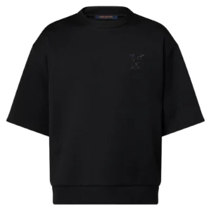 EMBELLISHED JERSEY T-SHIRT IN BLACK - LSVT0282