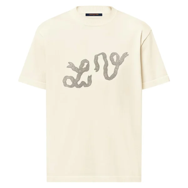 EMBELLISHED SHORT-SLEEVED COTTON CREWNECK - LSVT0317