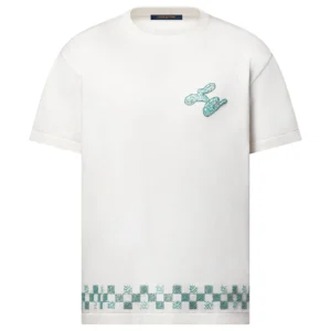 EMBELLISHED SHORT SLEEVED CREWNECK IN WHITE
