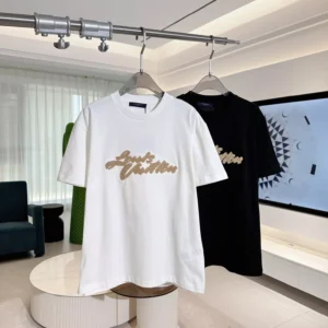 EMBROIDERED SIGNATURE T-SHIRT IN WHITE - LSVT0271