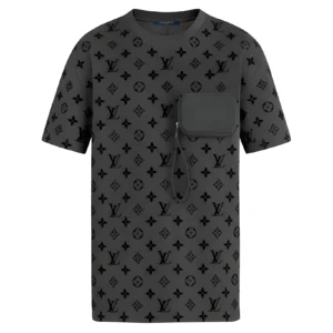 HOOK AND LOOP MONOGRAM SHORT-SLEEVE T-SHIRT IN GREY - LSVT0280