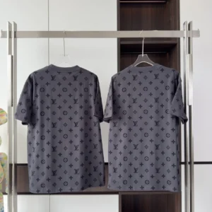 HOOK AND LOOP MONOGRAM SHORT-SLEEVE T-SHIRT IN GREY - LSVT0280