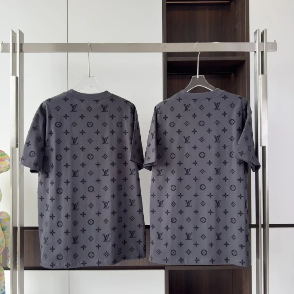 HOOK AND LOOP MONOGRAM SHORT-SLEEVE T-SHIRT IN GREY - LSVT0280