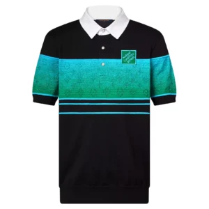 IRIDESCENT JACQUARD SHORT-SLEEVED POLO - LSVT0279