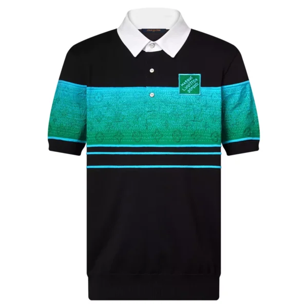 IRIDESCENT JACQUARD SHORT-SLEEVED POLO - LSVT0279