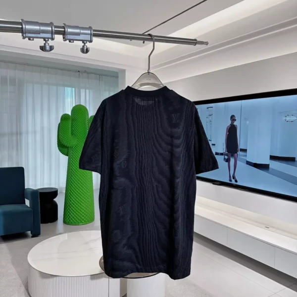 JERSEY JACQUARD T-SHIRT IN BLACK - LSVT0273