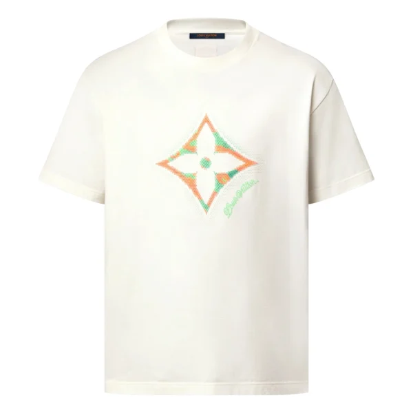 MONOGRAM FLOWER 3D GRADIENT PRINT T-SHIRT - LSVT0306