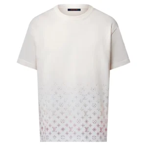 MONOGRAM GRADIENT EMBELLISHED SHORT-SLEEVED CREWNECK - LSVT0301