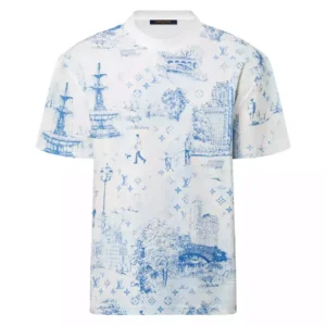 PRINTED COTTON PIQUE T-SHIRT - LSVT0314