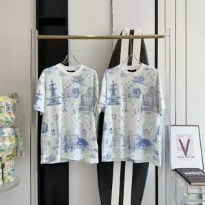 PRINTED COTTON PIQUE T-SHIRT - LSVT0314